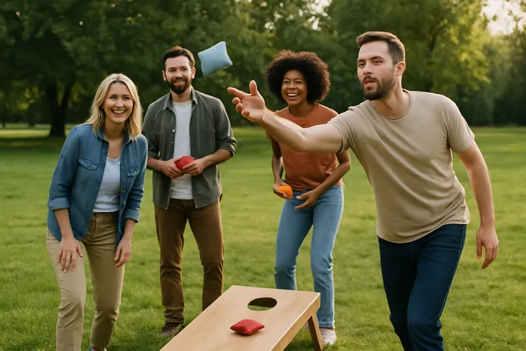 Organiseren van activiteiten buiten: spelletjes voor volwassenen die werken