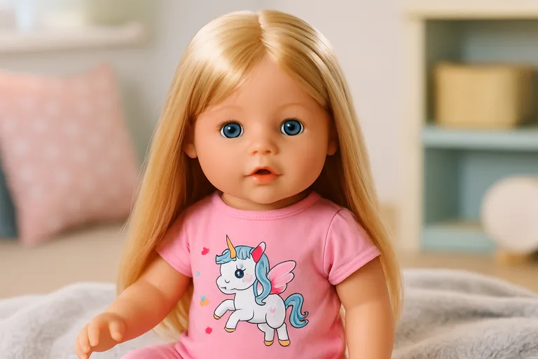 Wat is een Baby born pop met haar